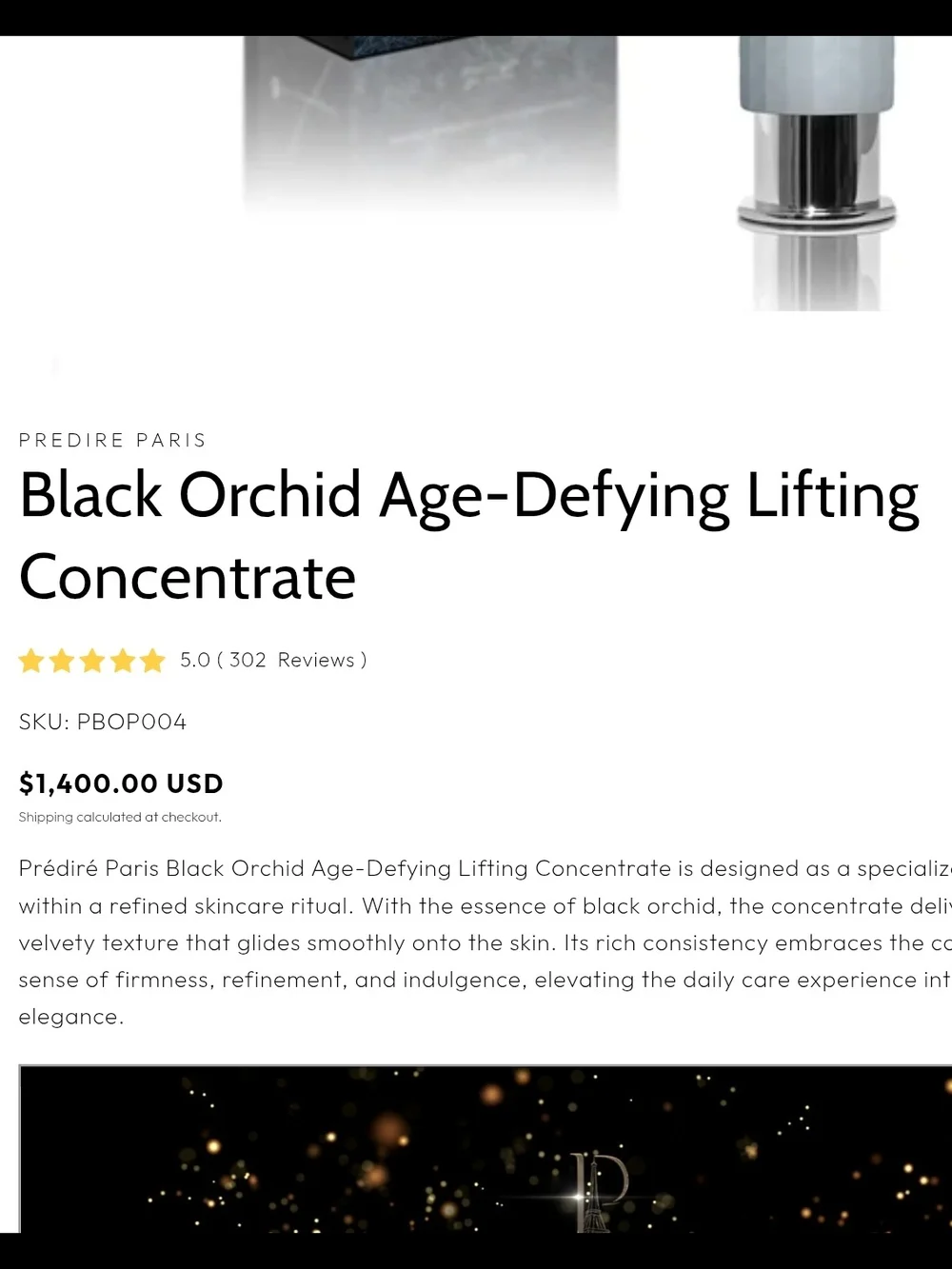Black Orchid Age-Defying Lifting Concentrate — Black